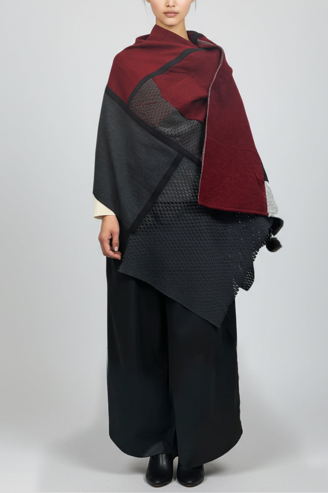 ANGEL STOLE［WOOL］ZERO WASTE - ONE OF A KIND