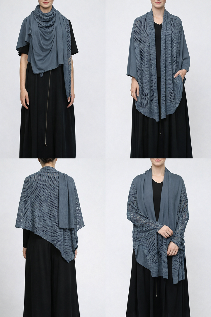 PLAIN CORNICE STOLE［COTTON］SOLID COLOR