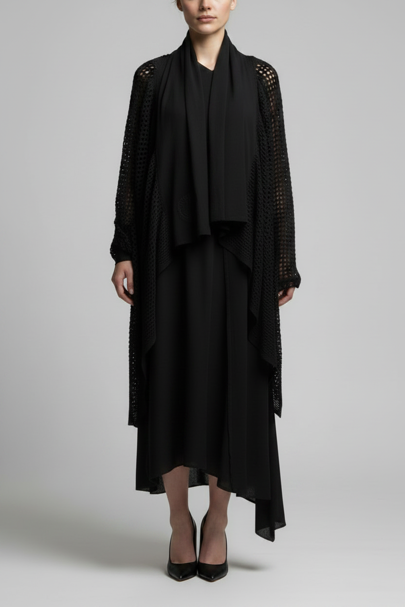 PLAIN CORNICE STOLE［WOOL］SOLID COLOR (WHITE)
