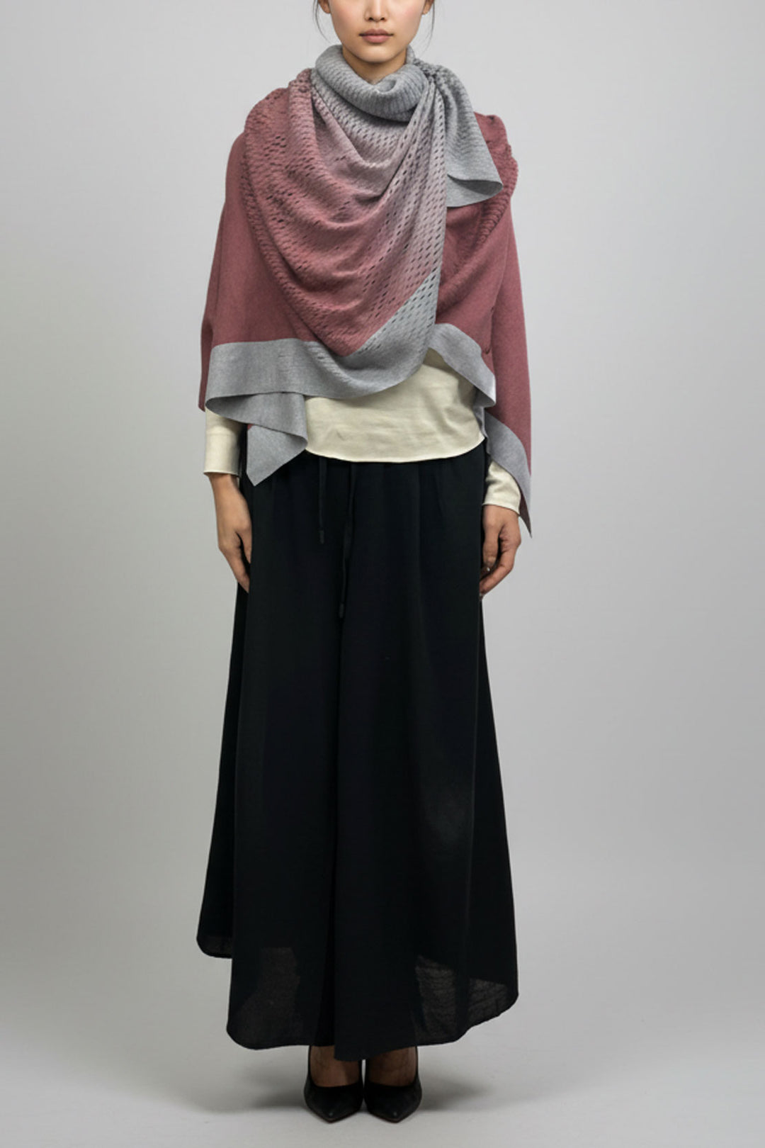 PLAIN CORNICE STOLE［WOOL］SINGLE GRADATION限定品