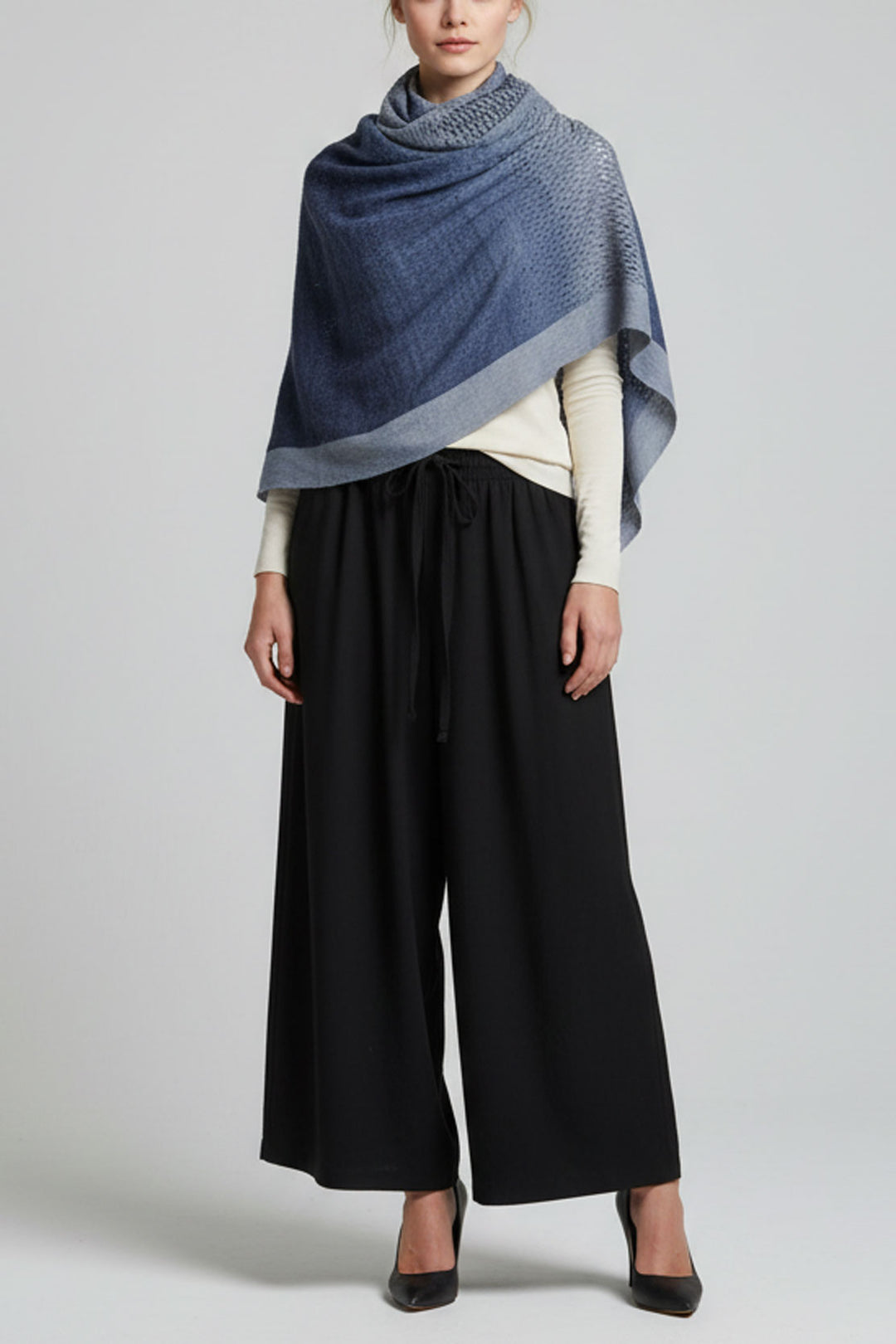 PLAIN CORNICE STOLE［WOOL］SINGLE GRADATION限定品