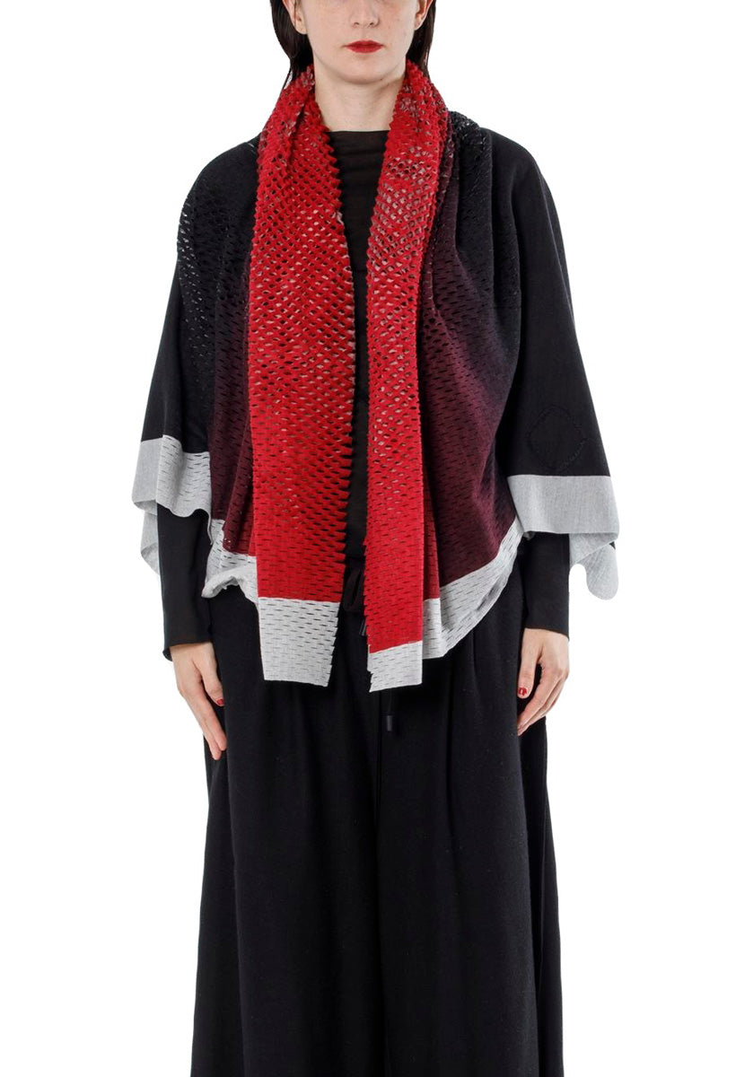 PLAIN CORNICE STOLE［WOOL］DOUBLE GRADATION