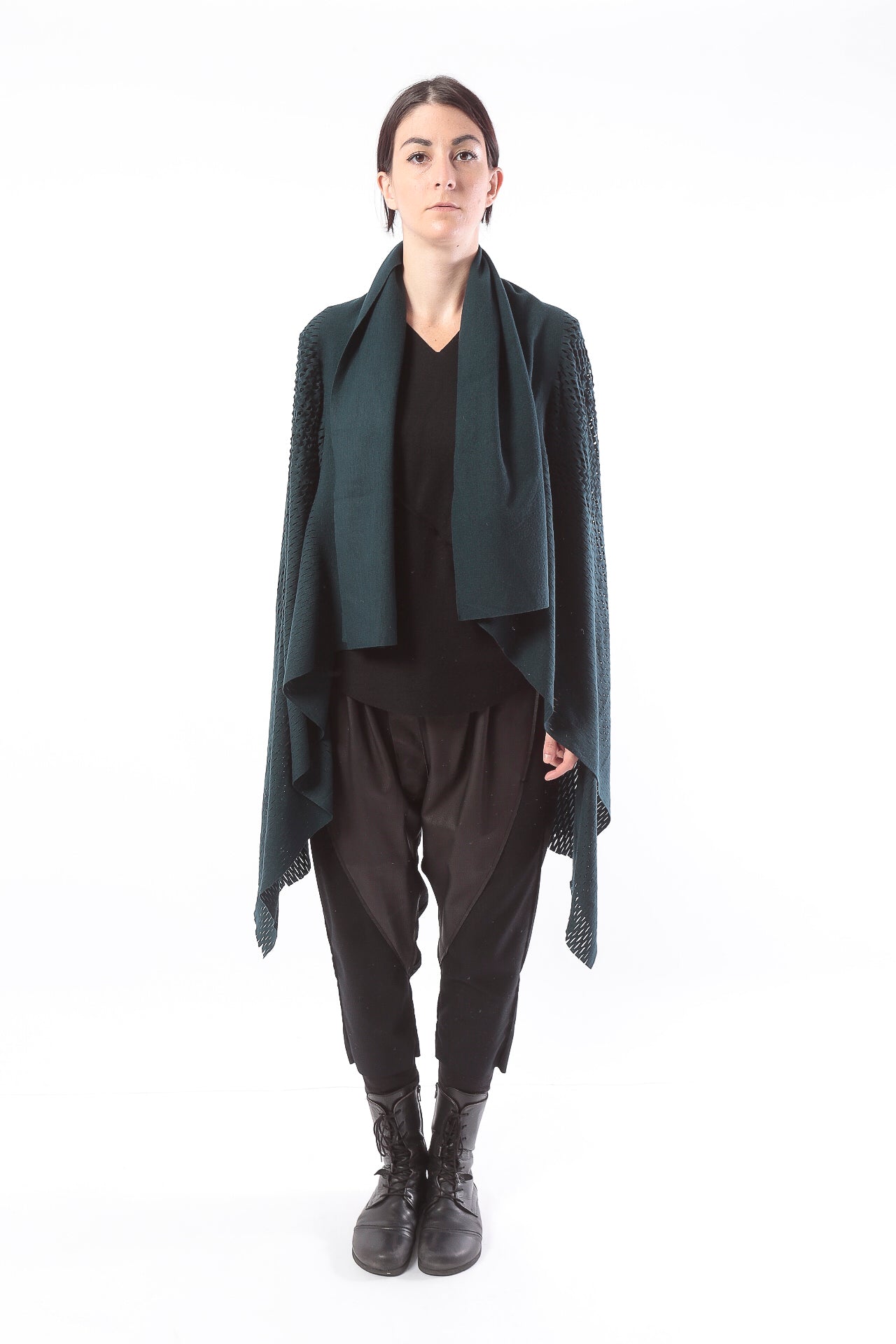 PLAIN CORNICE STOLE［WOOL］SOLID COLOR