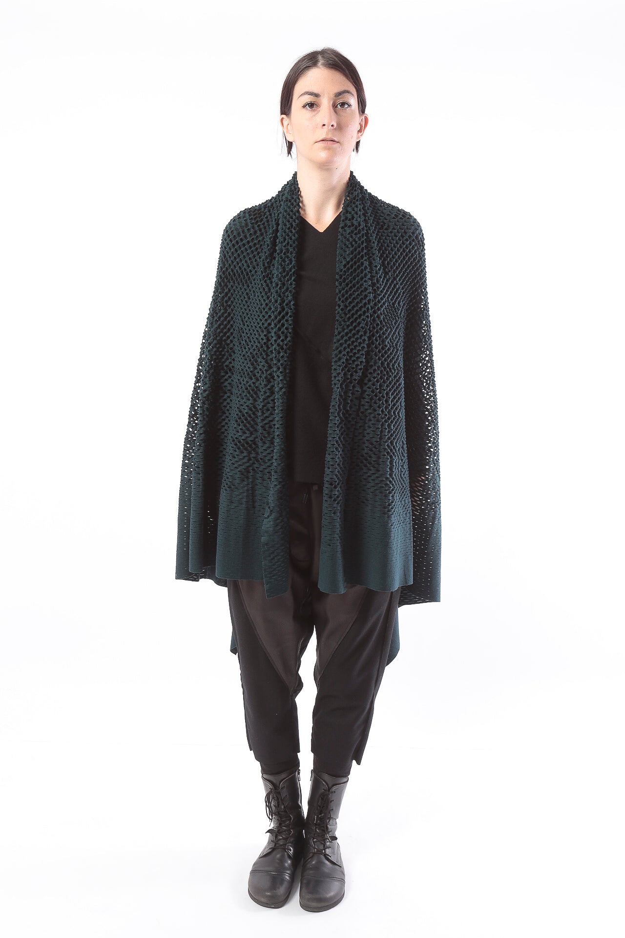PLAIN CORNICE STOLE［WOOL］SOLID COLOR