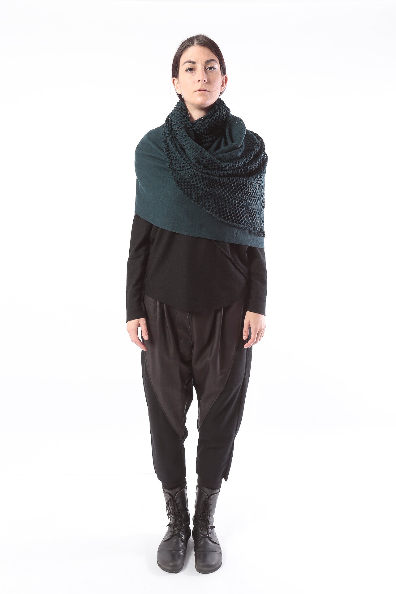 PLAIN CORNICE STOLE［WOOL］SOLID COLOR