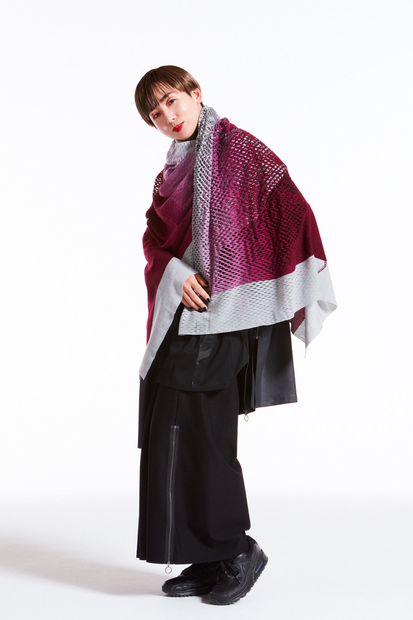 PLAIN CORNICE STOLE［WOOL］SINGLE GRADATION