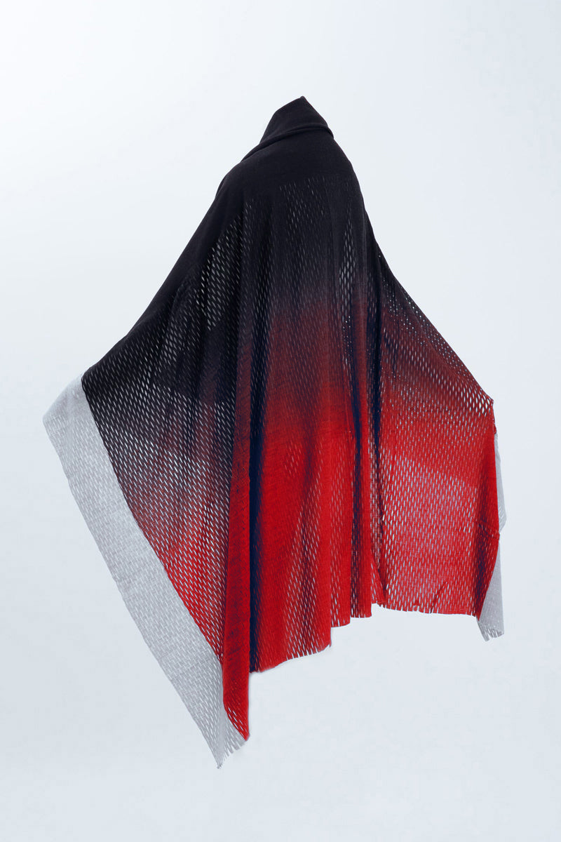 PLAIN CORNICE STOLE［WOOL］DOUBLE GRADATION