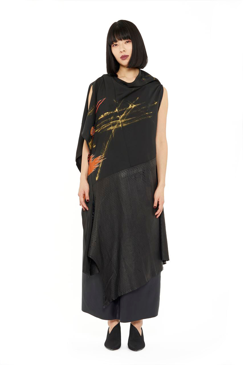 KIMONO PONCHO DRESS［SILK］ #mgakimono