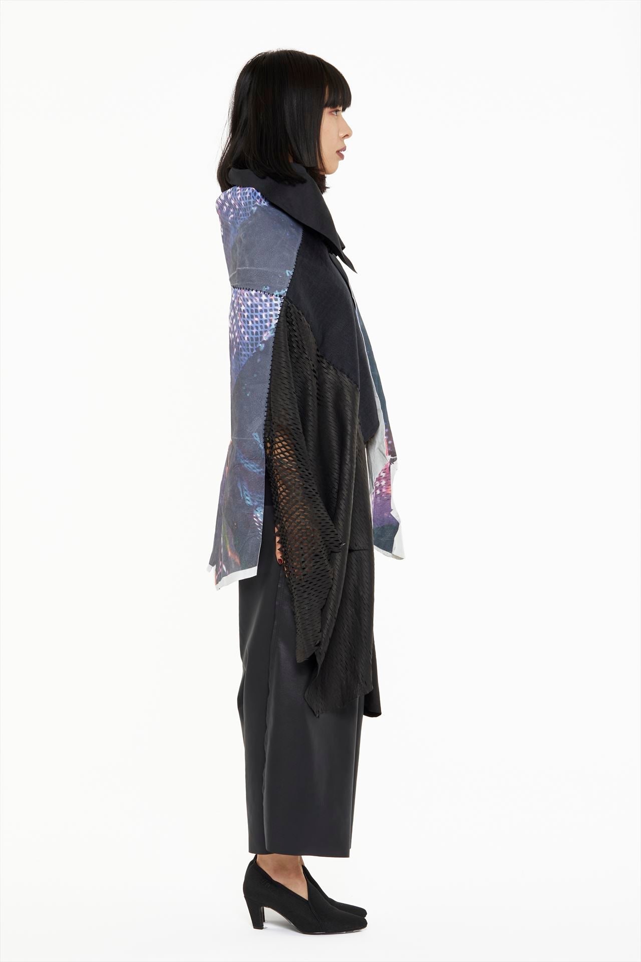 HYBRID PONCHO［LEATHER］