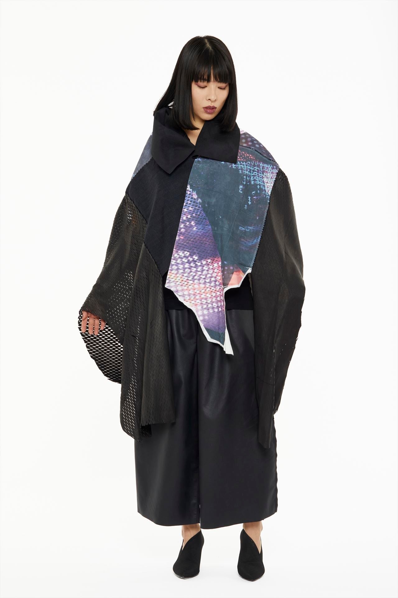 HYBRID PONCHO［LEATHER］