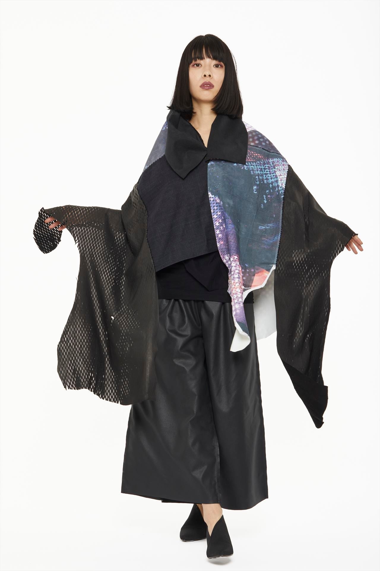 HYBRID PONCHO［LEATHER］