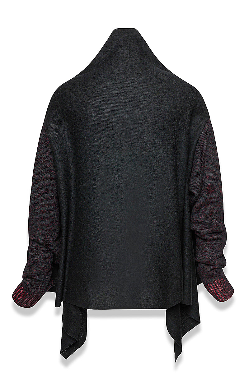 KNIT SLEEVE CARDIGAN［WOOL］