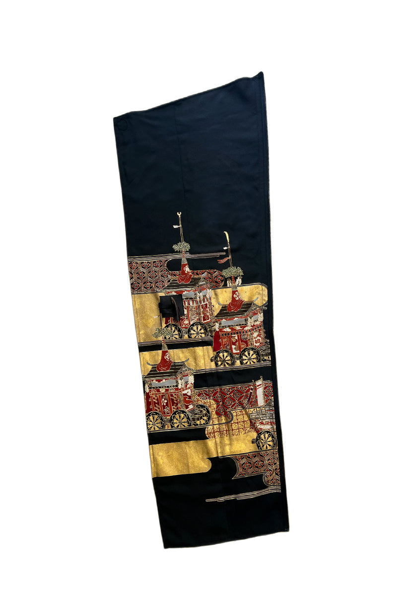 ZIP ONE PIECE［COTTON］HALF SLEEVE+KIMONO PANEL