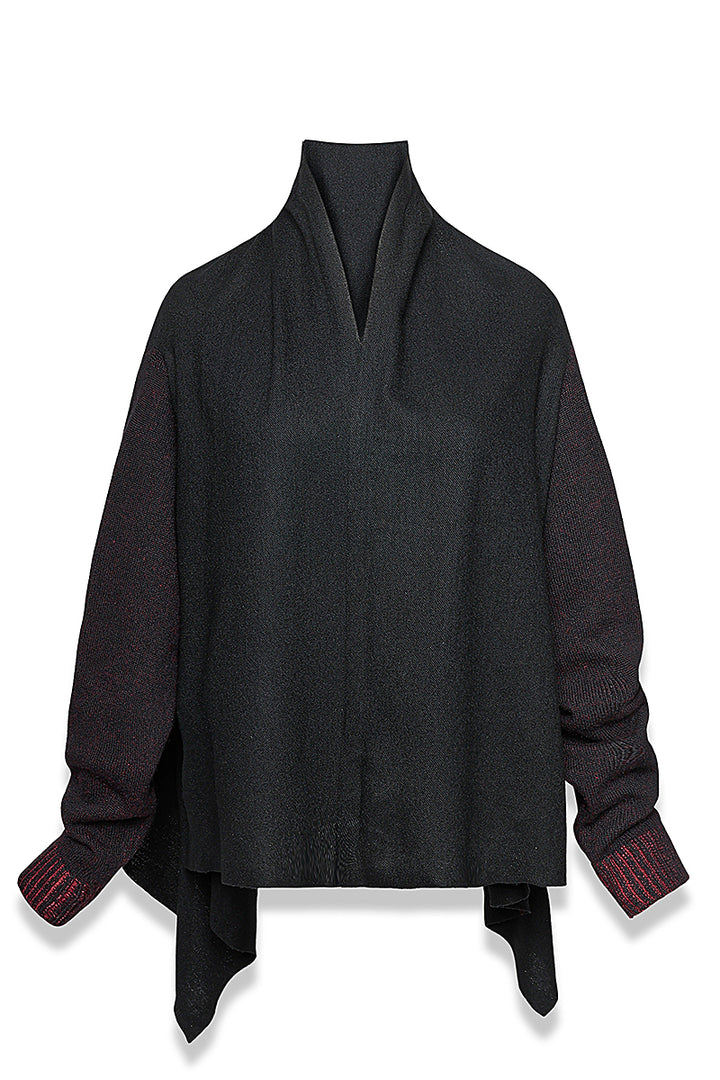 KNIT SLEEVE CARDIGAN［WOOL］