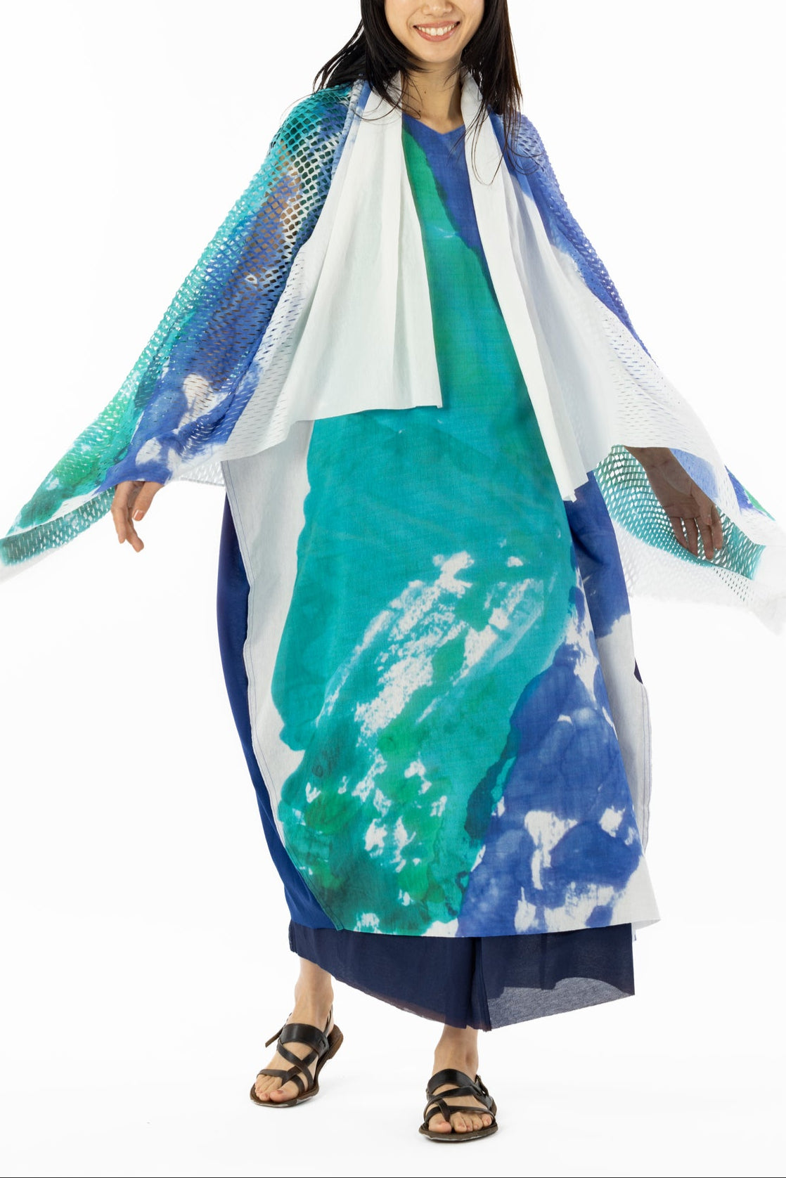 PLAIN CORNICE STOLE［COTTON］INKJET PRINT