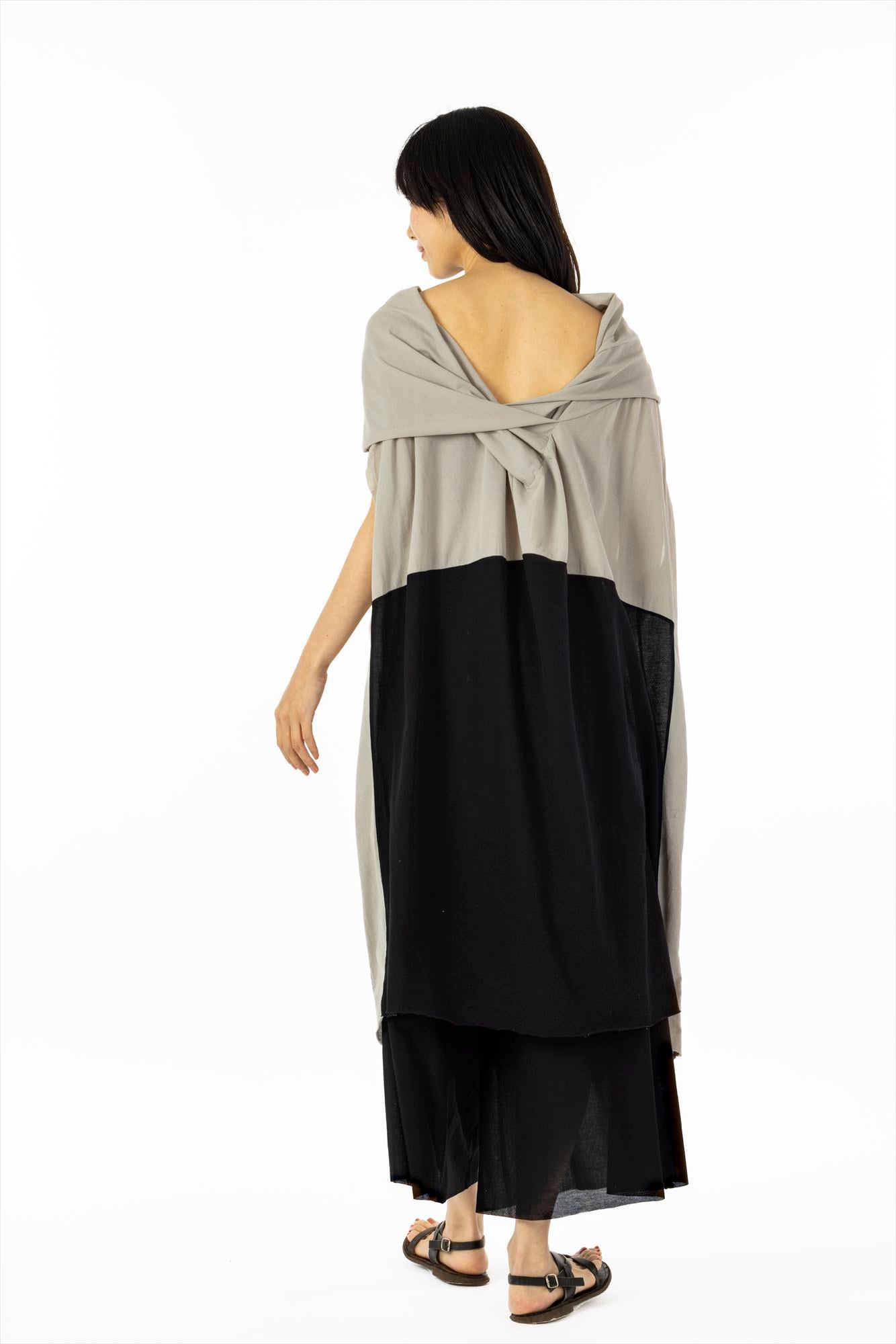 3 WAYS HOODED ONE PIECE［COTTON］BLOCK COLOR