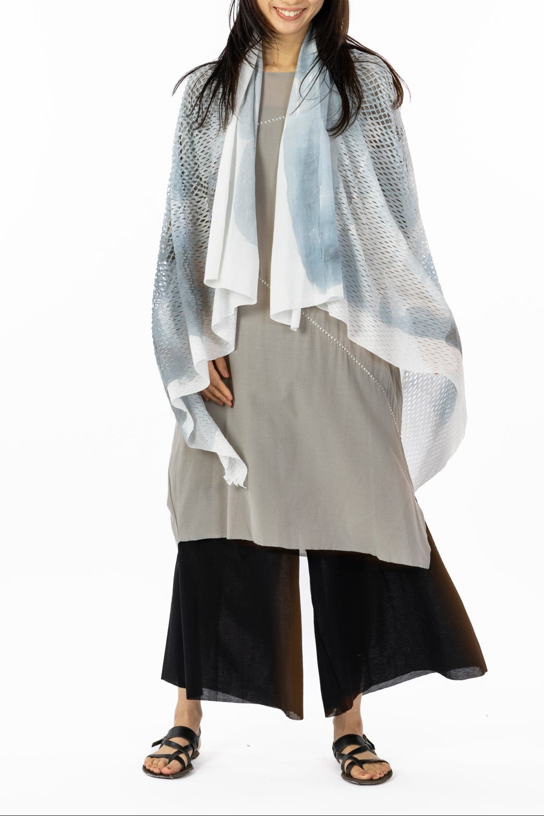 PLAIN CORNICE STOLE［COTTON］INKJET PRINT