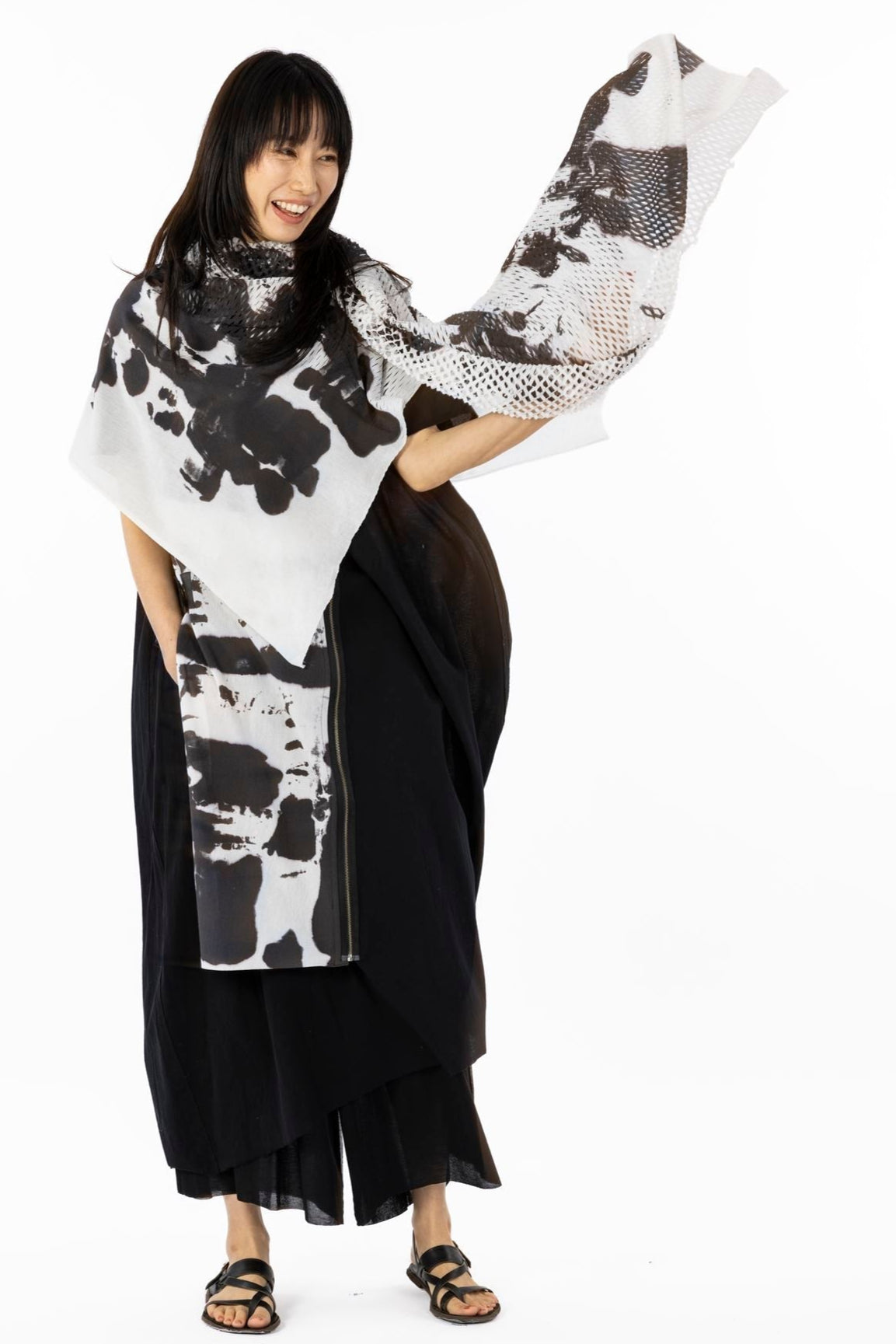 PLAIN CORNICE STOLE［COTTON］INKJET PRINT