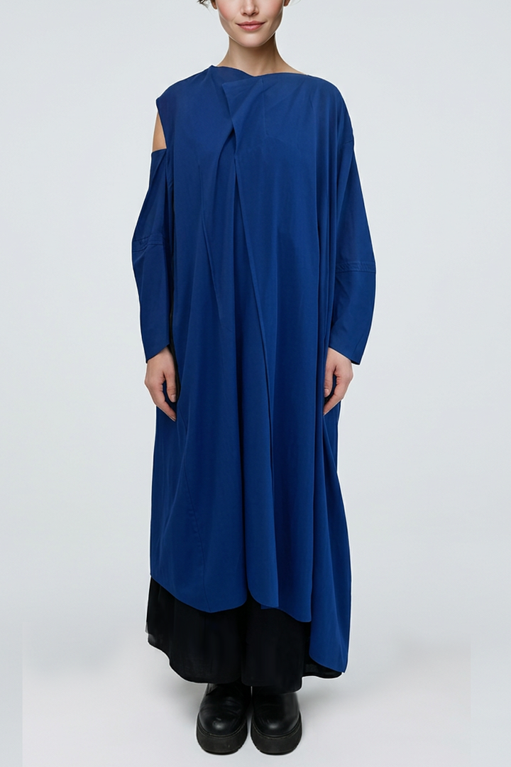 2WAY CROPPED SHOULDER ONE PIECE［COTTON］SOLID COLOUR