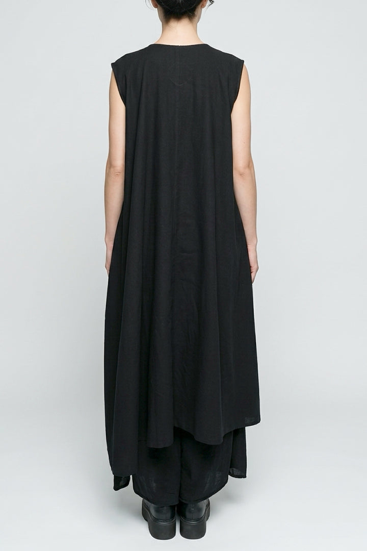 2WAY CROPPED SHOULDER ONE PIECE - NO SLEEVE［COTTON］