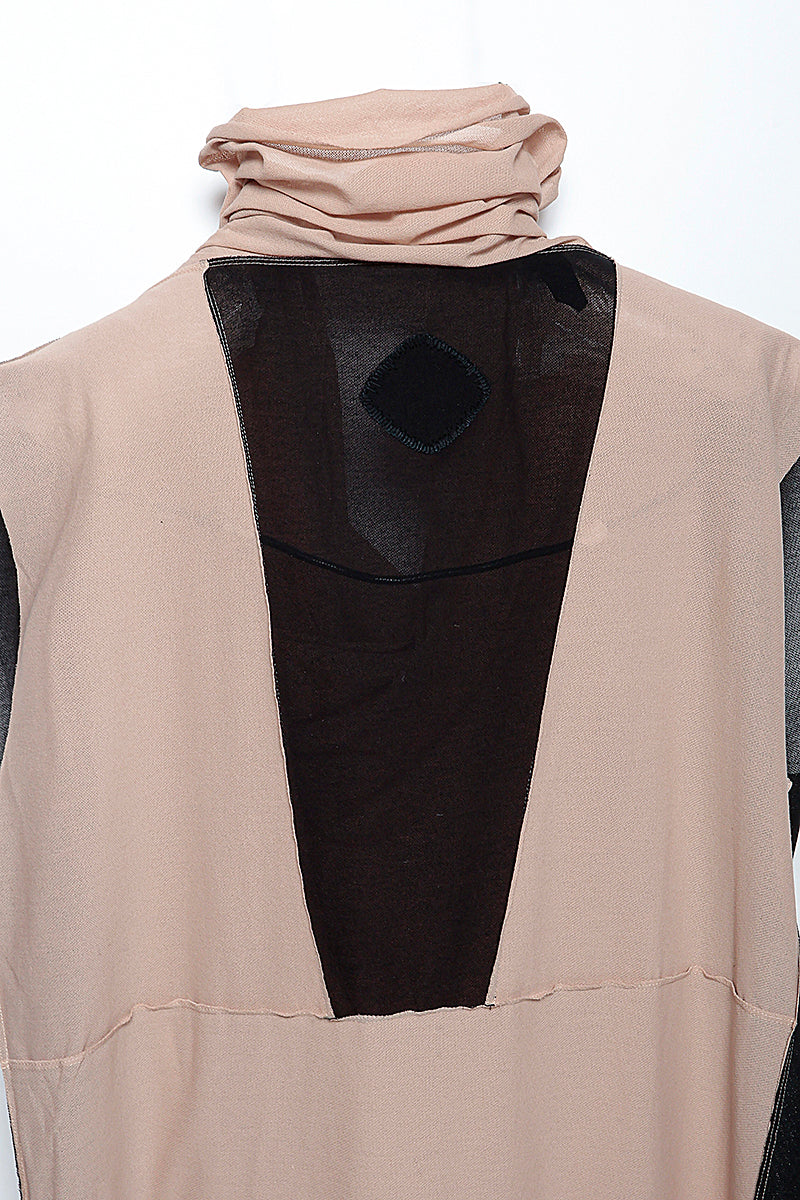 3 WAYS HOODED ONE PIECE［COTTON］BLOCK COLOR BEIGE