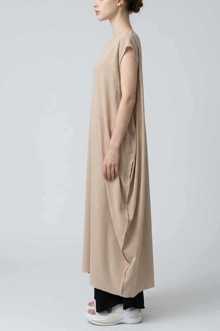 BALLOON ONE PIECE［COTTON］NO SLEEVE -単色