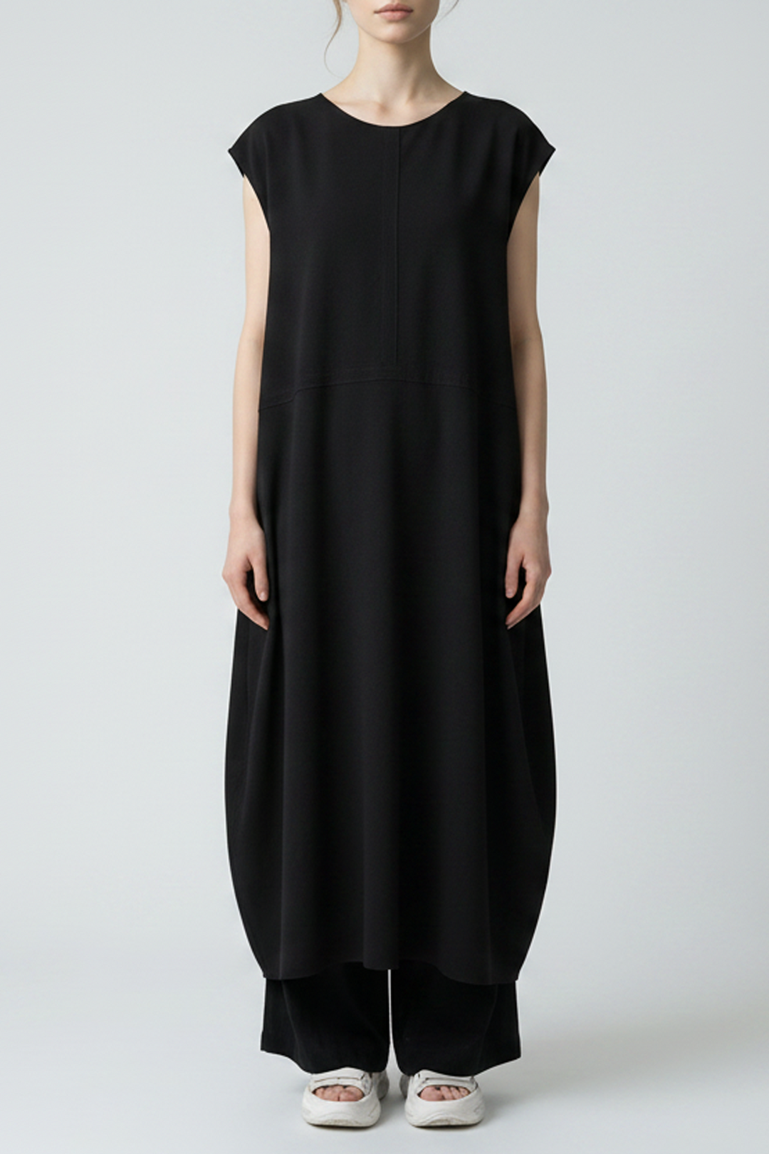 BALLOON ONE PIECE［COTTON］NO SLEEVE -単色