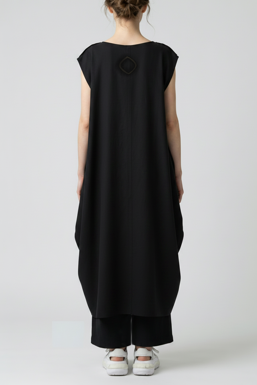 BALLOON ONE PIECE［COTTON］NO SLEEVE -単色