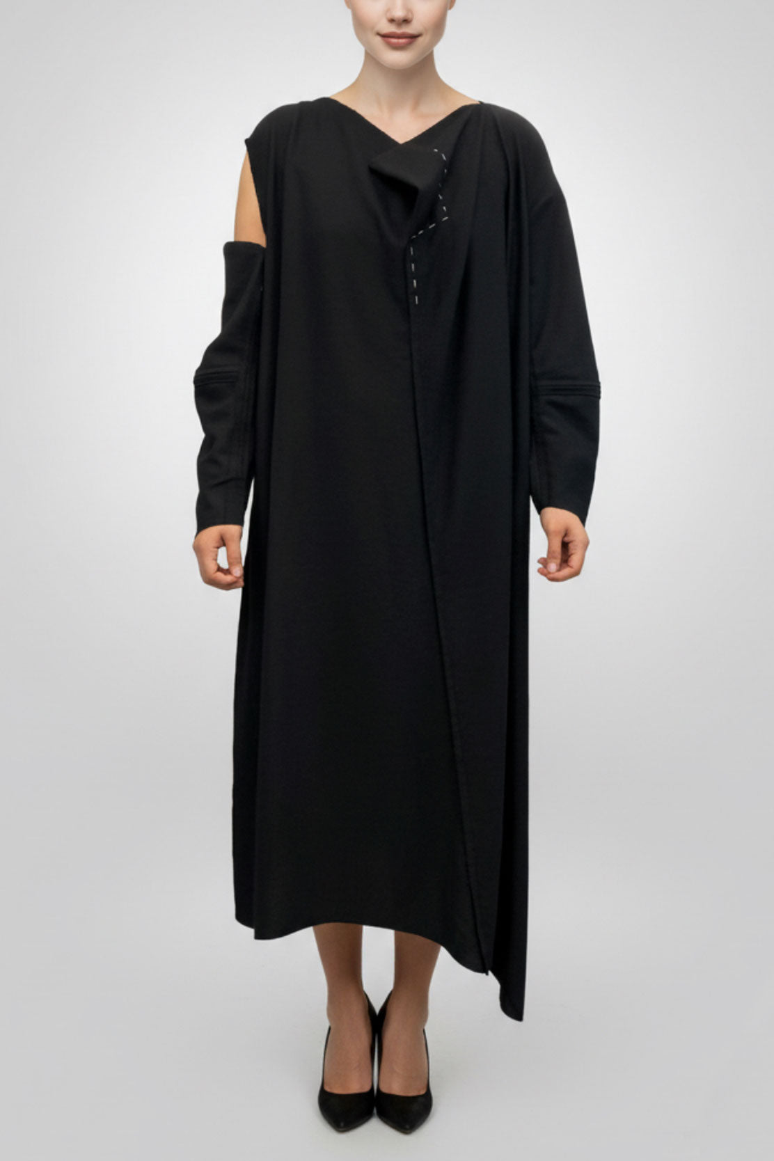 2WAY CROPPED SHOULDER ONE PIECE［WOOL］