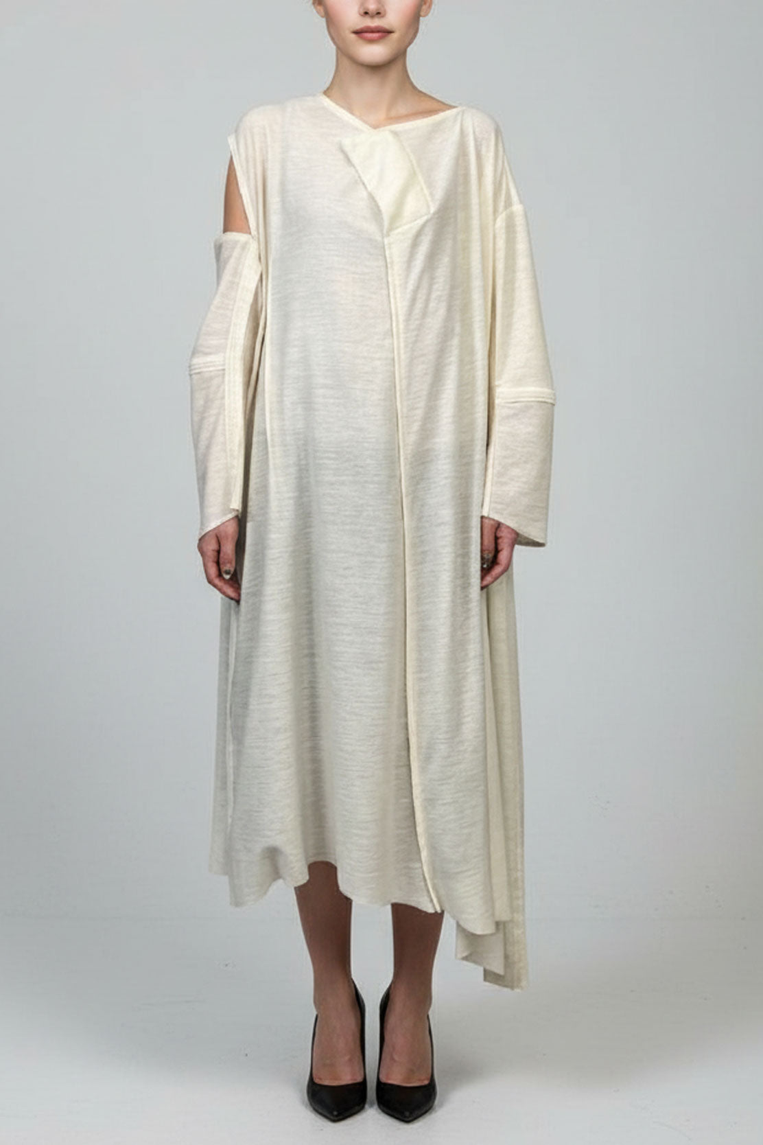 2WAY CROPPED SHOULDER ONE PIECE［WOOL］
