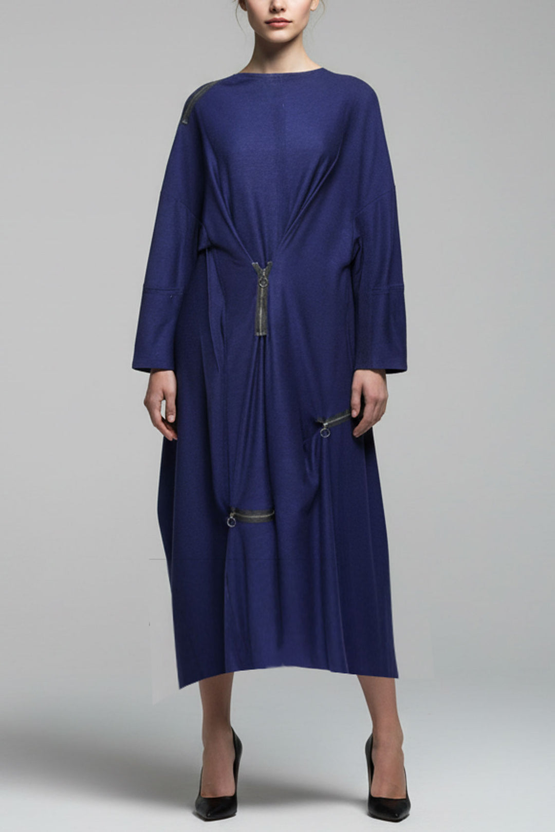 SCULPTURAL ZIP ONE PIECE［WOOL］