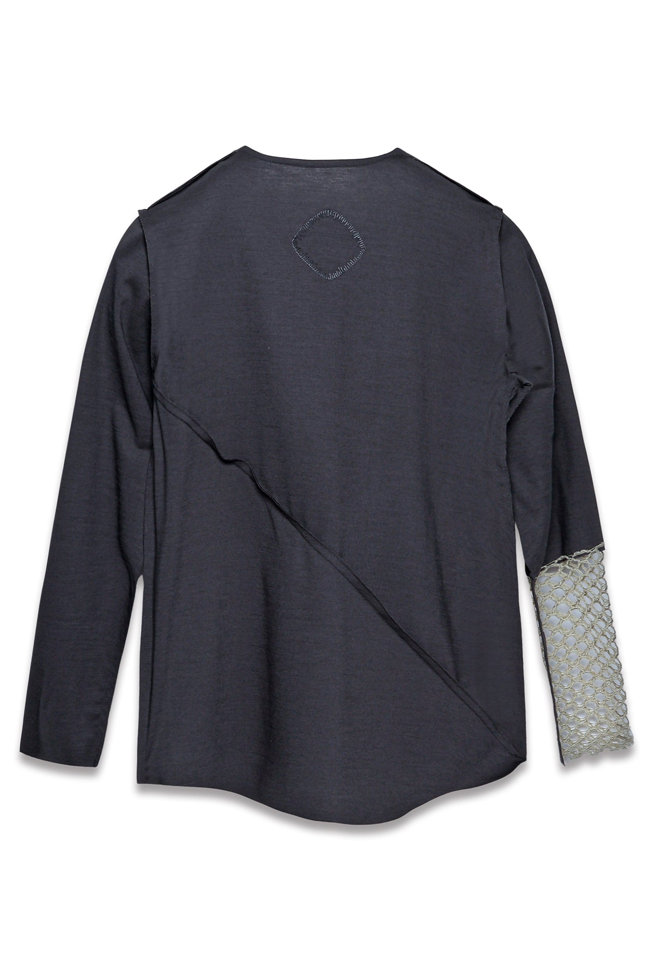 V NECK TUNIC WITH LACE［WOOL］