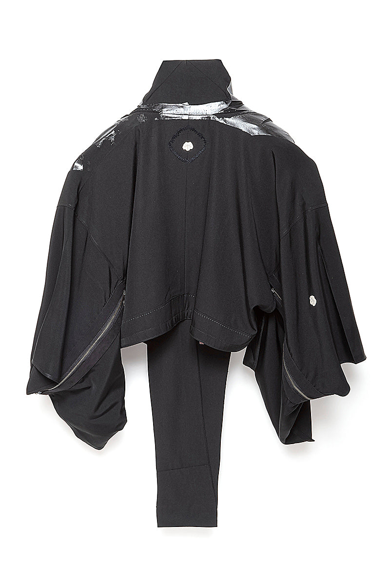 【美品】ミハイル•ギニス  プレインコニスストール ネイビー×シルバー PLAIN CORNICE STOLE | ミハイルギニスアオヤマ｜着るアートストール