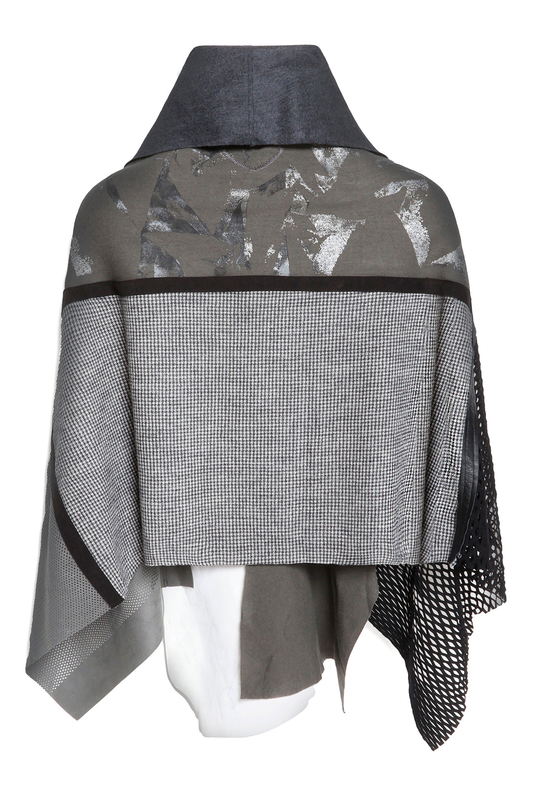 HYBRID PONCHO［WOOL × LEATHER］