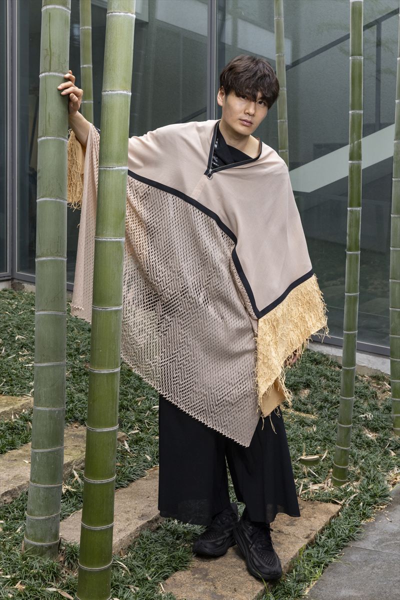 MIX PONCHO DRESS［COTTON］