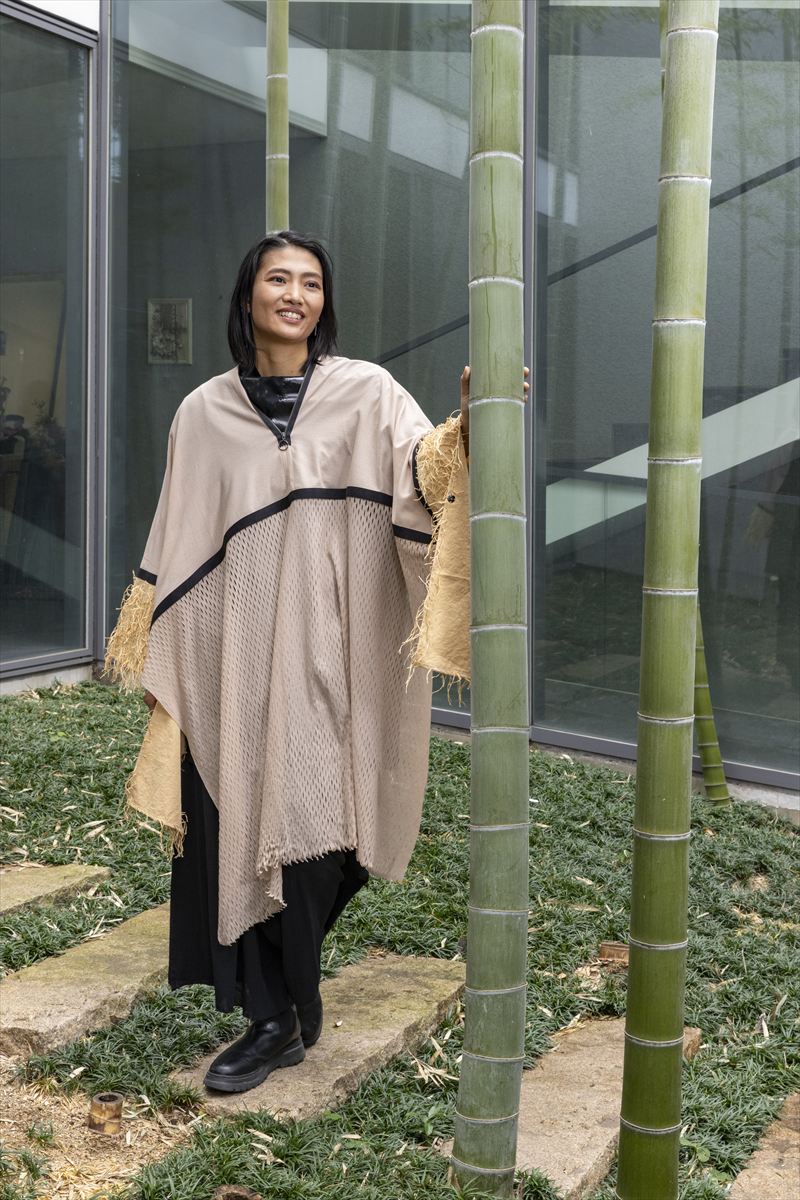MIX PONCHO DRESS［COTTON］