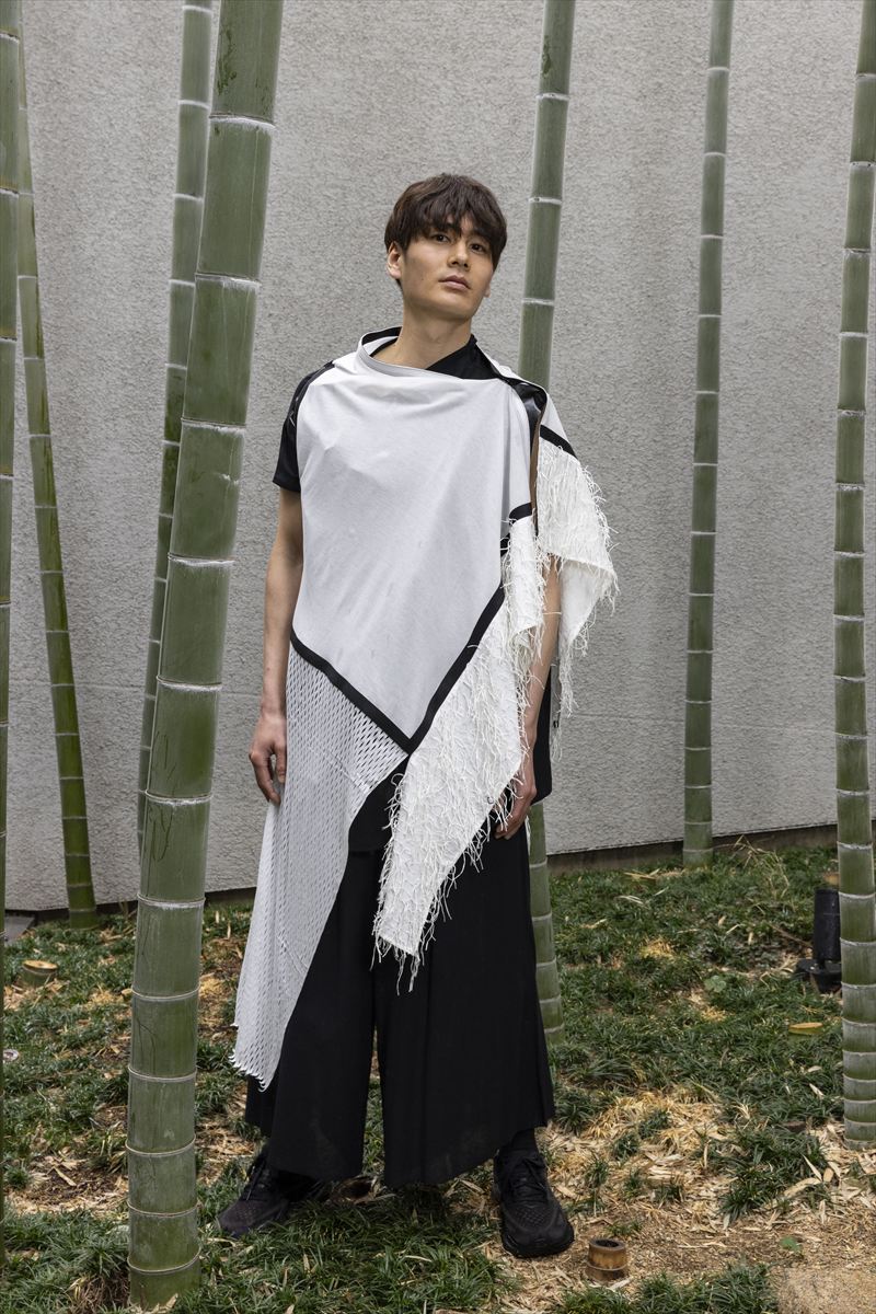 MIX PONCHO DRESS［COTTON］