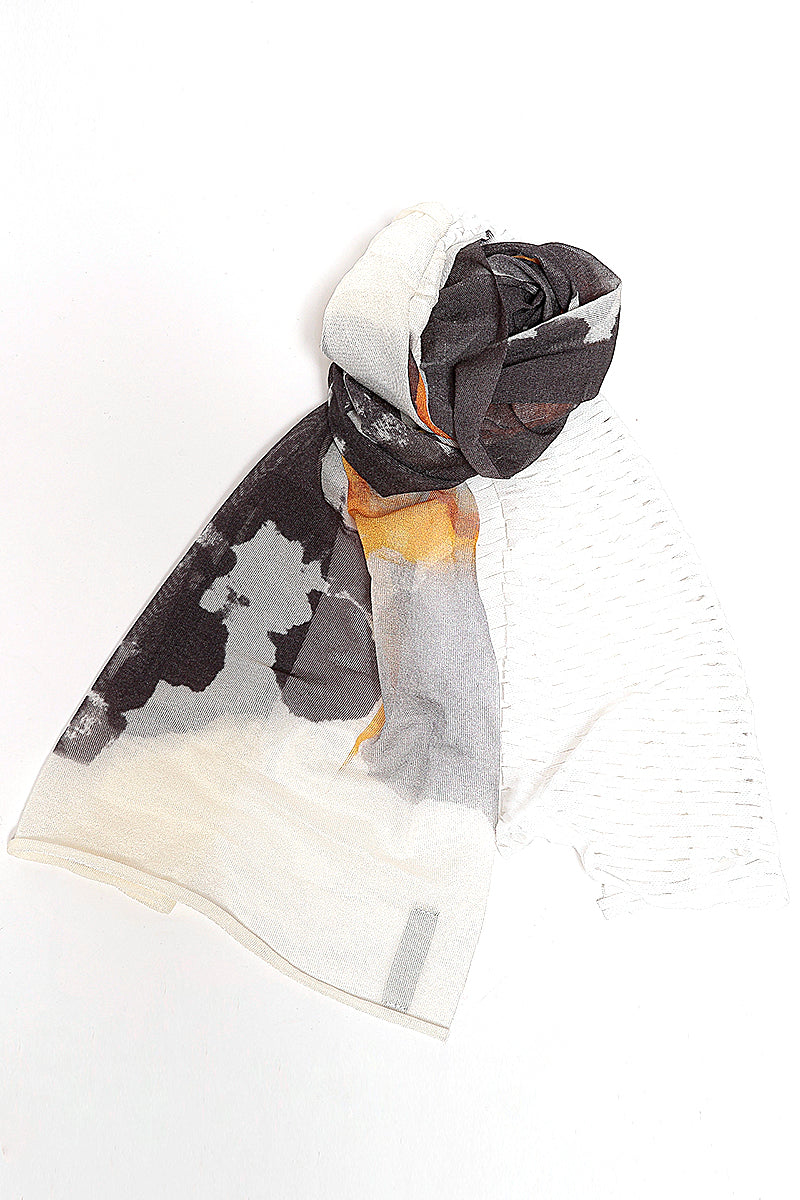 MONO CORNICE SCARF［SILK］ MIX COLOR