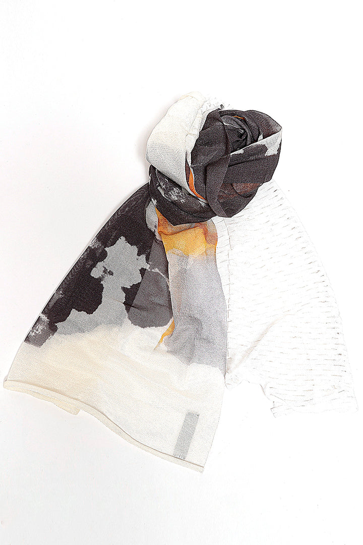 MONO CORNICE SCARF［SILK］ MIX COLOR