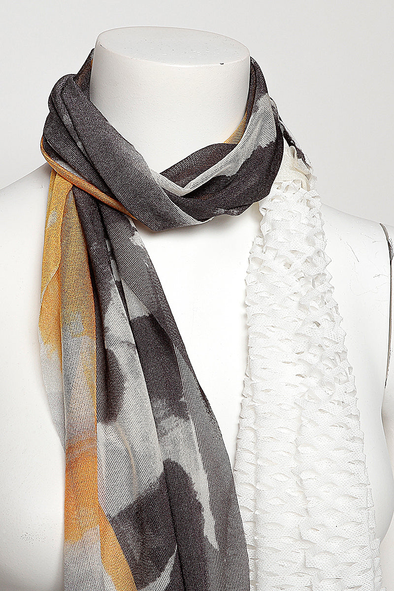 MONO CORNICE SCARF［SILK］ MIX COLOR