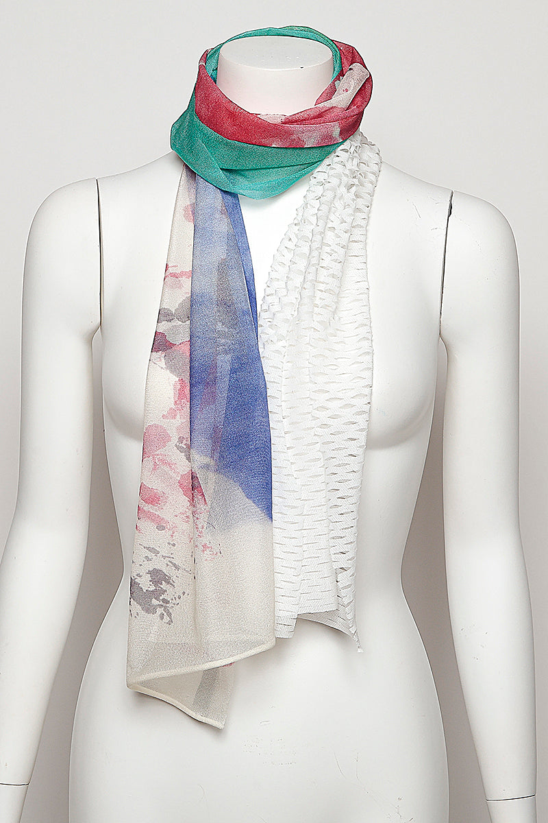 MONO CORNICE SCARF［SILK］ MIX COLOR