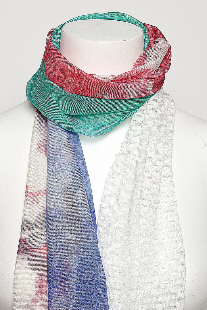 MONO CORNICE SCARF［SILK］ MIX COLOR