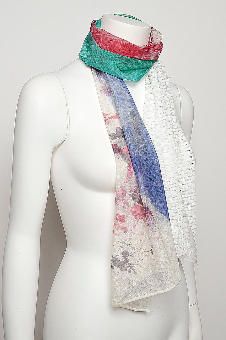 MONO CORNICE SCARF［SILK］ MIX COLOR