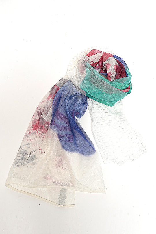 MONO CORNICE SCARF［SILK］ MIX COLOR