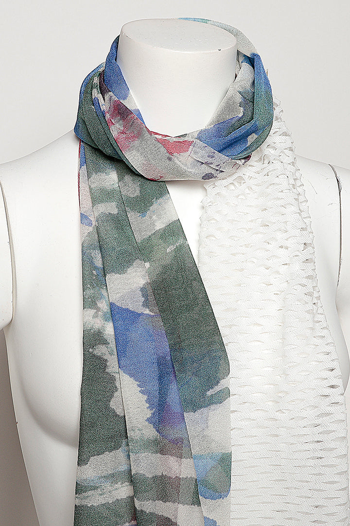MONO CORNICE SCARF［SILK］ MIX COLOR