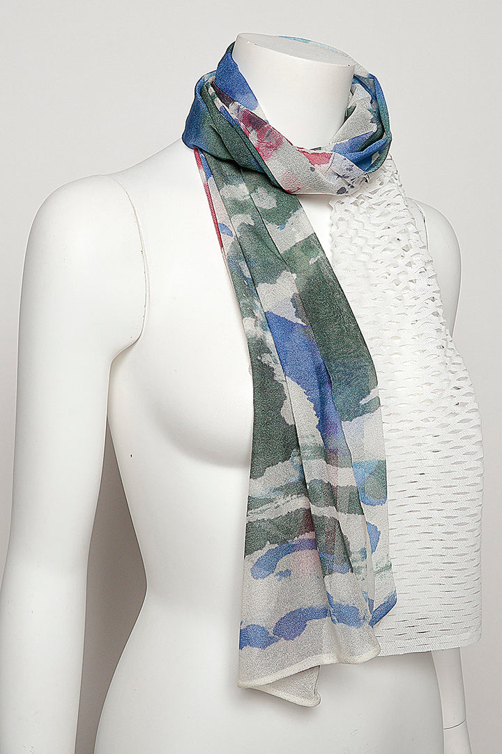 MONO CORNICE SCARF［SILK］ MIX COLOR