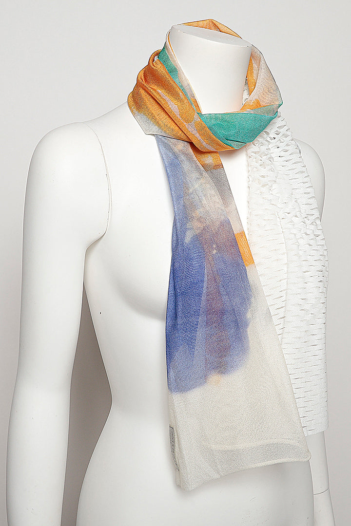 MONO CORNICE SCARF［SILK］ MIX COLOR