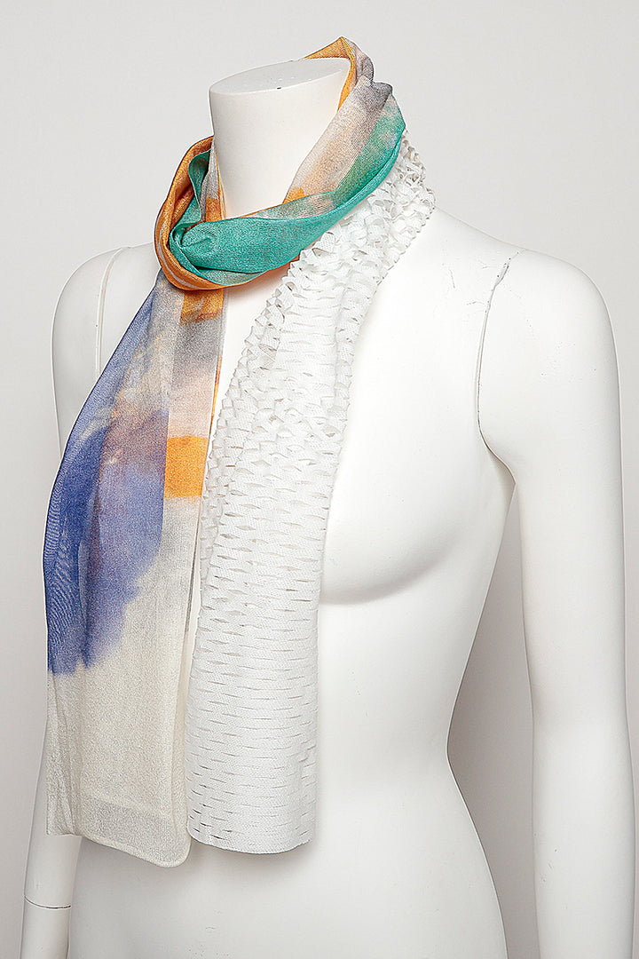 MONO CORNICE SCARF［SILK］ MIX COLOR