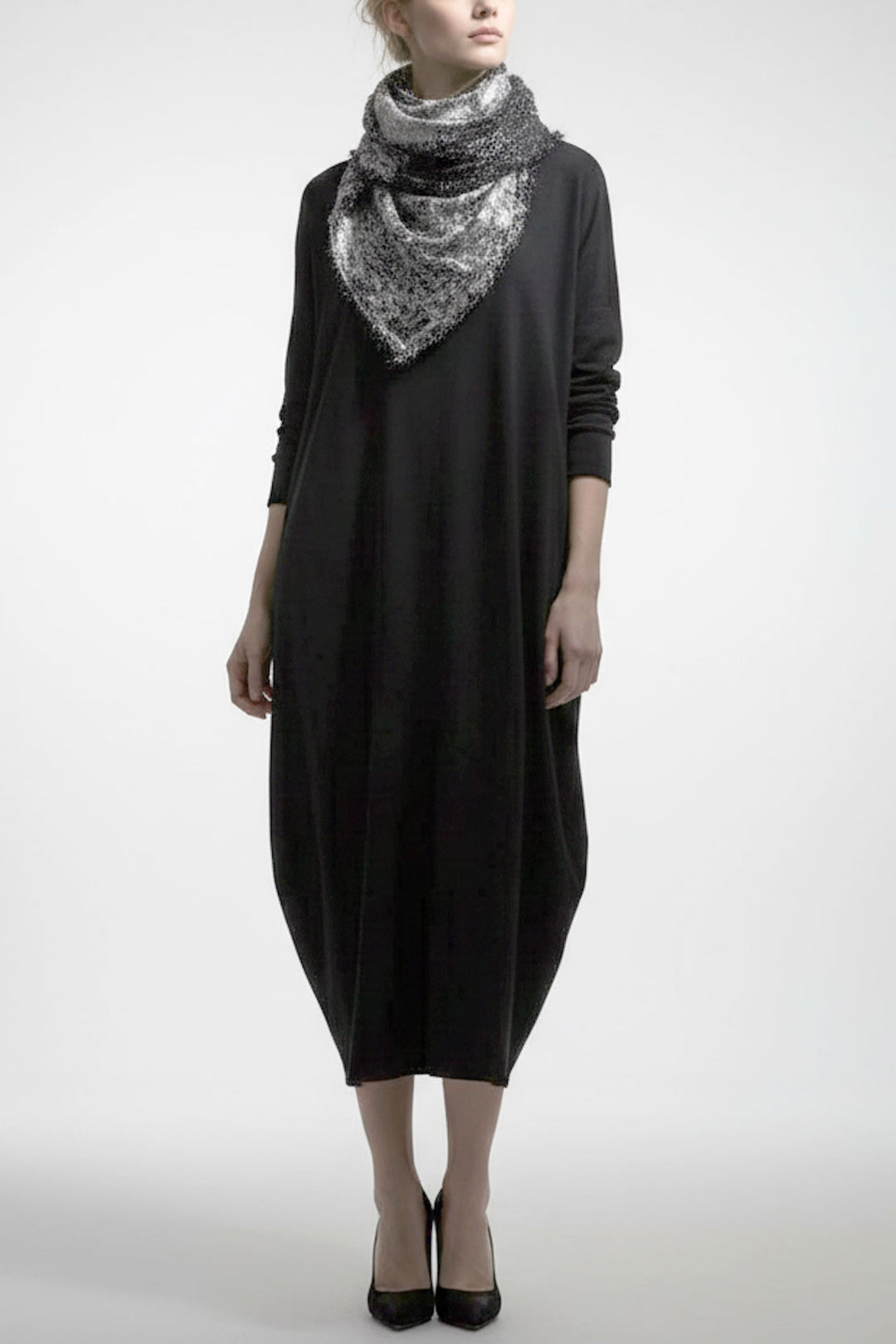 SILK NEEDLE PUNCH SLIM SCARF［WOOL］