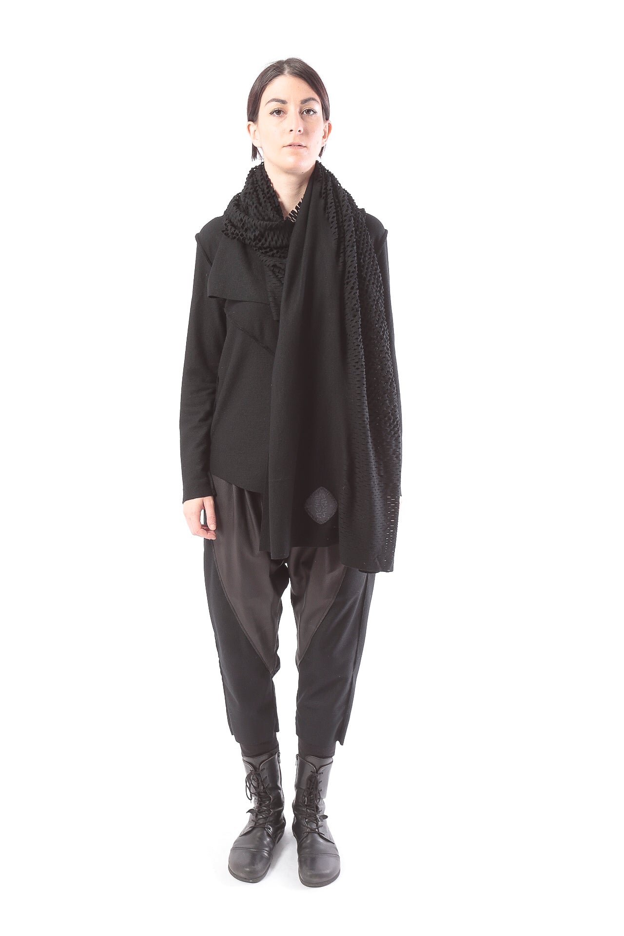 PLAIN CORNICE STOLE［WOOL］SOLID COLOR